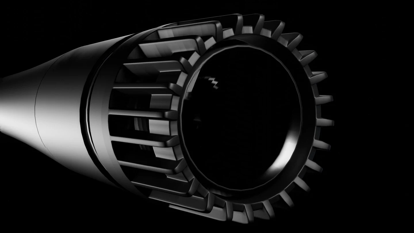 Microphone-shaped flashlight product render