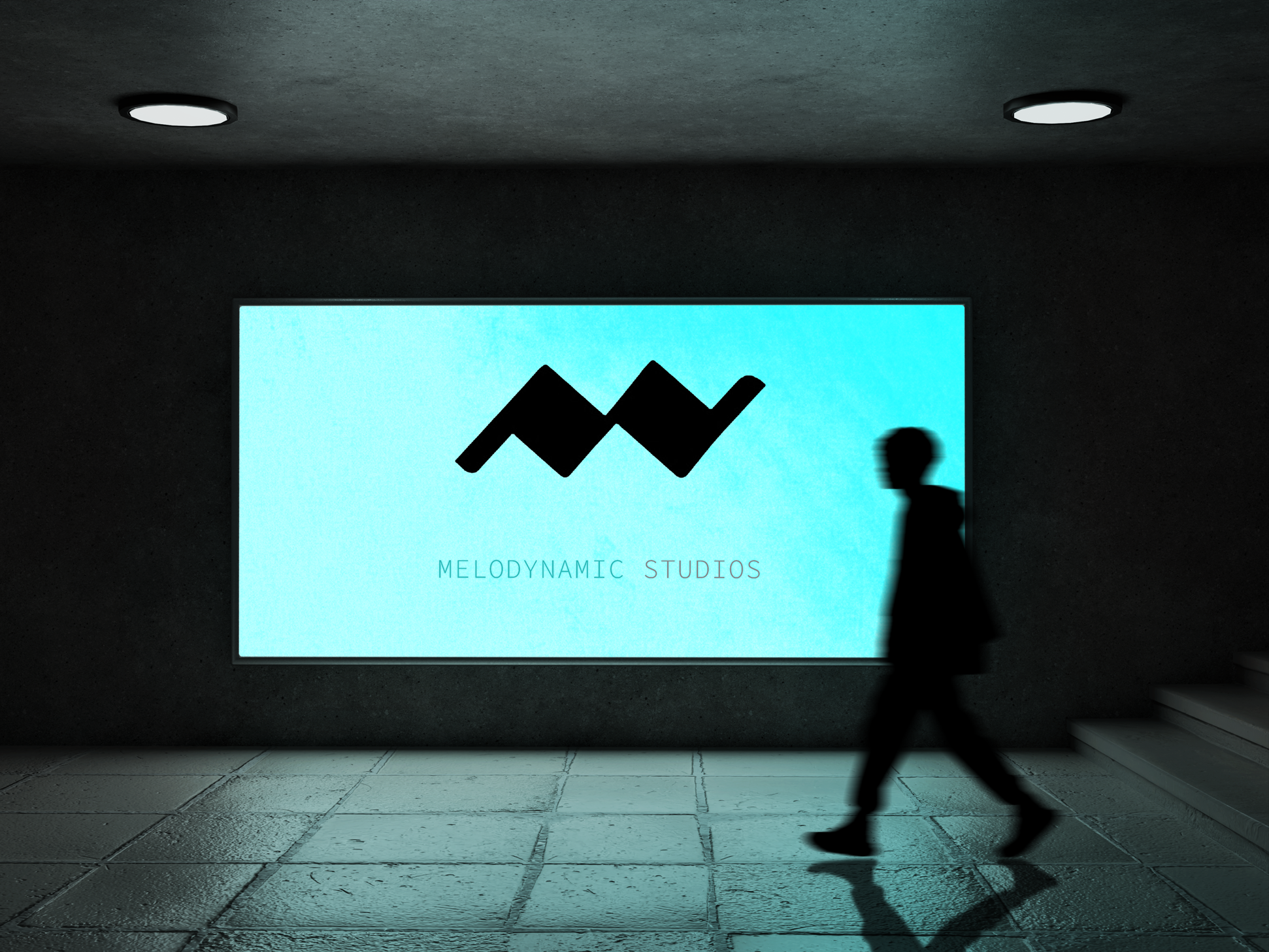 Melodynamic Studios creative work displayed in a modern setting